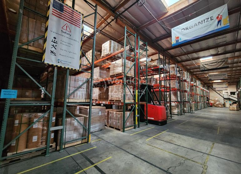 Ontario logistics hub with semi trucks