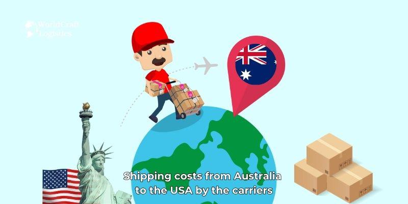 Shipping costs from Australia to the USA by the carriers.jpg Cost of shipping from USA to Australia by the carriers