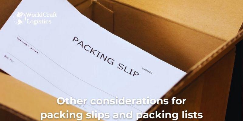 Other considerations for packing slips and packing lists.jpg Other considerations for packing slips and packing lists