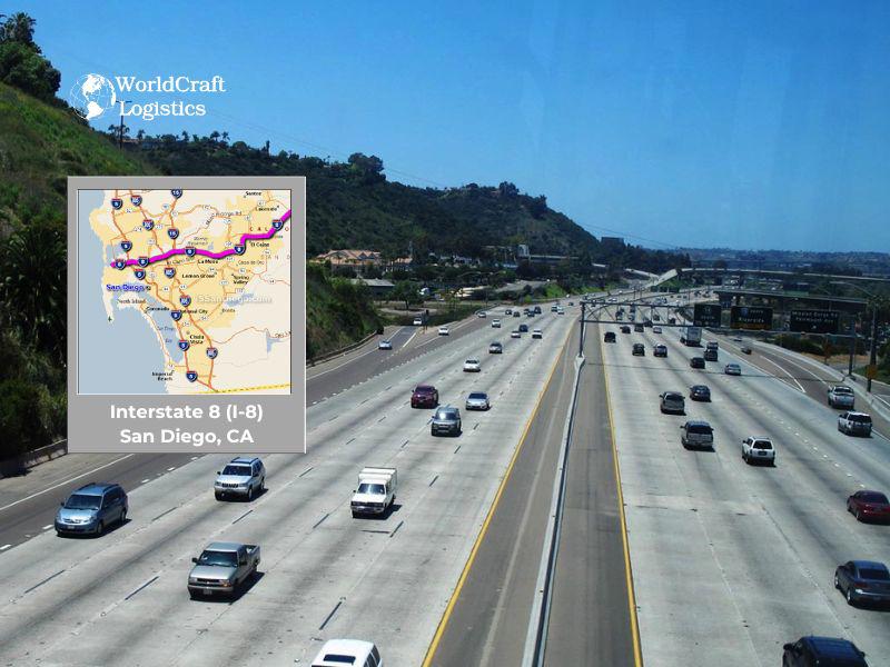 Interstate 8 (I-8) San Diego CA.jpg Interstate 8 (I-8) – San Diego, CA area