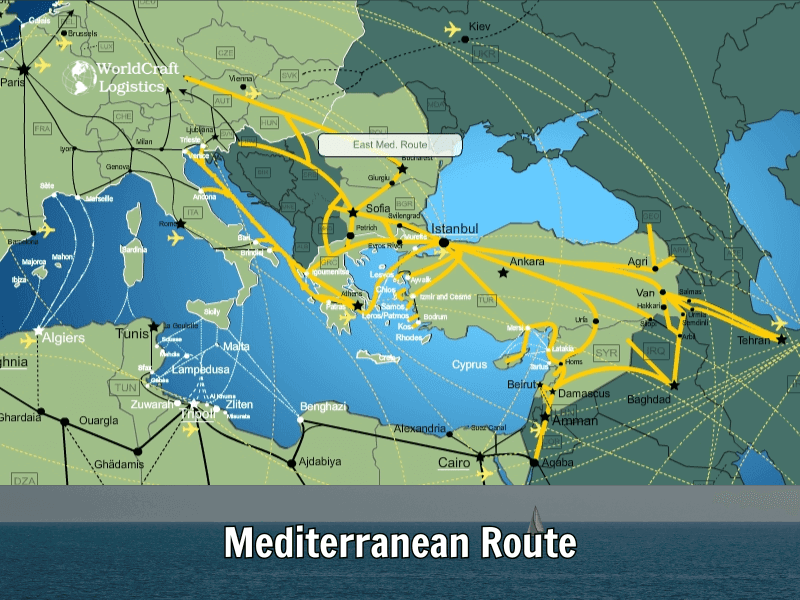 Mediterranean Route.png Mediterranean Route